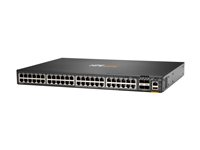 HPE Aruba CX 6300F - Switch - endast horisontal ytmontering - L3 - Administrerad - 48 x 10/100/1000 (PoE+) + 4 x 50 Gigabit Ethernet SFP56 - framsidan och sida till baksidan - rackmonterbar - PoE+ - TAA-kompatibel S0G97A#ABB