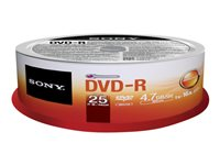 Sony DMR-47 - 25 x DVD-R - 4.7 GB - spindel 25DMR47SP