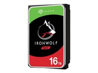 Seagate IronWolf - Hårddisk - 16 TB - inbyggd - 3.5" - SATA 6Gb/s - 7200 rpm - buffert: 256 MB ST16000VN003