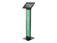 Compulocks iPad Pro M4 13" (2024), Apex Enclosure Brandable Floor Stand - Monteringssats (ställ, hölje) - för surfplatta - märkningsbar - låsbar - metall, polypropylen - svart - skärmstorlek: 13" - golvstående - för Apple 13-inch iPad Pro (M4) 140B13PAPX4B