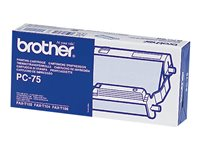 Brother PC75 - Svart - bläckbandskassett - för FAX-T102, T104, T106 PC75
