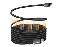 VISION - Lightning-kabel - USB-C hane till Lightning hane - 1 m - svart - magnetisk, Strömförsörjningsstöd TC 1MLTGMAG/BL