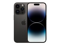 Apple iPhone 14 Pro - 5G smartphone - dual-SIM / Internminne 512 GB - OLED-skärm - 6.1" - 2556 x 1179 pixlar (120 Hz) - 3 st. bakre kameror 48 MP, 12 MP, 12 MP - front camera 12 MP - space black MQ1M3QN/A