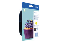 Brother LC123Y - Lång livslängd - gul - original - blister - bläckpatron - för Brother DCP-J100, J105, J132, J552, J752, MFC-J245, J470, J650, J6520, J6720, J6920, J870 LC123YBP