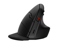 HP 925 - Vertikal mus - 6 knappar - trådlös - Bluetooth 5.3, 2.4 GHz - trådlös USB-mottagare - svart - hållbar förpackning 6H1A5AA