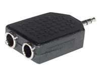 C2G - Ljudsplitter - stereojack hona till mini-phone stereo 3.5 mm hane 80468