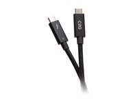 C2G 2.5ft Thunderbolt 4 USB C Cable - USB C to USB C - 40Gbps - M/M - Thunderbolt-kabel - 24 pin USB-C (hane) till 24 pin USB-C (hane) - USB 3.2 / DisplayPort 2.1 / Thunderbolt 4 - 30 V - 76 cm - 4K60 Hz (4096 x 2160) stöd, USB-strömförsörjning (100W), 8K60Hz stöd, Ethernet-stöd - svart C2G28886