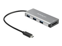 StarTech.com USB C-hubb med 3 portar på 10 Gbps och SD-kortläsare - 3x USB-A och 1x SD-kortplats - Portabel USB 3.1/3.2 Gen. 2 Type C-adapterhubb - Hubb för bärbar dator - Strömsättning via USB - Kompatibel med Thunderbolt 3 - Hubb - 1 x USB-C + 3 x USB 3.1 - skrivbordsmodell - för P/N: PEXUSB321C HB31C3ASDMB