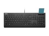 Lenovo Smartcard Wired Keyboard II - Tangentbord - full size, 3-zone layout - USB - QWERTY - brittisk - svart - brun låda - CRU 4Y41R64711