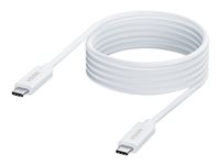 Vision - USB-kabel - USB-C (hane) till USB-C (hane) - USB 3.1 Gen 1 - 3 A - 4 m - vit TC 4MUSBC