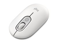 Logitech POP - Mus - anpassningsbar emoji - optisk - 4 knappar - trådlös - Bluetooth 5.1 LE - offwhite 910-007411