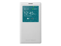Samsung S View EF-CN900B - Vikbart fodral för mobiltelefon - classic white - för Galaxy Note 3 EF-CN900BWEGWW
