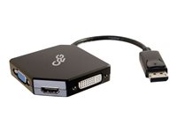 C2G DisplayPort to HDMI, VGA, DVI Adapter Converter - M/F - Videokonverterare - DVI, HDMI, VGA - DVI, HDMI, VGA - svart 54340