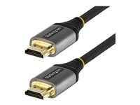 StarTech.com 16ft (5m) Premium Certified HDMI 2.0 Cable - High-Speed Ultra HD 4K 60Hz HDMI Cable with Ethernet - HDR10, ARC - UHD HDMI Video Cord - For UHD Monitors, TVs, Displays - M/M - Premium hög hastighet - HDMI-kabel med Ethernet - HDMI hane till HDMI hane - 5 m - skärmad - grå, svart - passiv, 4K60Hz (3840 x 2160) stöd HDMMV5M