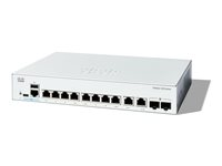 Cisco Catalyst 1200-8T-E-2G - Switch - gigabit ethernet - L3 - smart - 8 x 10/100/1000 + 2 x combo Gigabit SFP/RJ-45 - skrivbordsmodell, rackmonterbar C1200-8T-E-2G