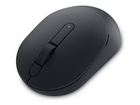 Dell Silent Mouse MS355 - Mus - höger- och vänsterhänta - optisk LED - 3 knappar - trådlös - 2.4 GHz, Bluetooth 5.1 LE - trådlös USB-mottagare - svart - med 3 years NBD Advance Exchange MS355-BLK-EMEA