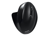 PORT Connect Professional - Vertikal mus - ergonomisk - högerhänt - optisk - 5 knappar - trådlös - 2.4 GHz, Bluetooth 3.0, Bluetooth 5.0 - USB/USB-C trådlösa mottagare 900706-BT