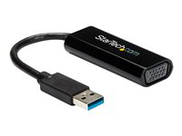 StarTech.com USB 3.0 till VGA-adapter - Slim design - 1920x1200 - Videokort - TAA-kompatibel - USB typ A hane till HD-15 (VGA) hona - 19 cm - svart - för P/N: MXT101MM USB32VGAES
