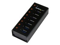 StarTech.com USB 3.0-hubb med 7 portar – skrivbords- eller väggmonterbart metallkabinett - Hubb - 7 x SuperSpeed USB 3.0 - skrivbordsmodell, väggmonterbar - för P/N: BNDTBUSB3142, PEXUS313AC2V, PEXUSB311A1E, PEXUSB312A2, PEXUSB314A2V, PEXUSB314A2V2 ST7300U3M