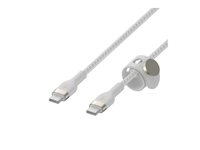 Belkin BoostCharge - USB-kabel - USB-C (hane) till USB-C (hane) - 3 m - vit CAB011BT3MWH