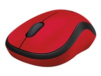 Logitech M220 Silent - Mus - optisk - 3 knappar - trådlös - 2.4 GHz - trådlös USB-mottagare - röd 910-004880