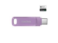 SanDisk Ultra Dual Drive Go - USB flash-enhet - 128 GB - USB 3.2 Gen 1 / USB-C - lavendel SDDDC3-128G-G46L