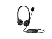 HP G2 - Headset - på örat - kabelansluten - USB - skuggsvart 428K6AA