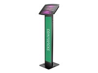 Compulocks iPad Pro 12.9" (3-6th Gen) Space Enclosure Brandable Floor Stand - Ställ (golvställ, hölje, monteringssats, 2 nycklar) - för surfplatta - låsbar - höggradig aluminium - svart - skärmstorlek: 12.9" - golvstående - för Apple 12.9-inch iPad Pro 140B299PSENB