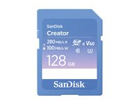 SanDisk Creator - Flash-minneskort - 128 GB - Video Class V60 / UHS-II U3 / Class10 - SDXC UHS-II SDSDXEP-128G-GNCIS